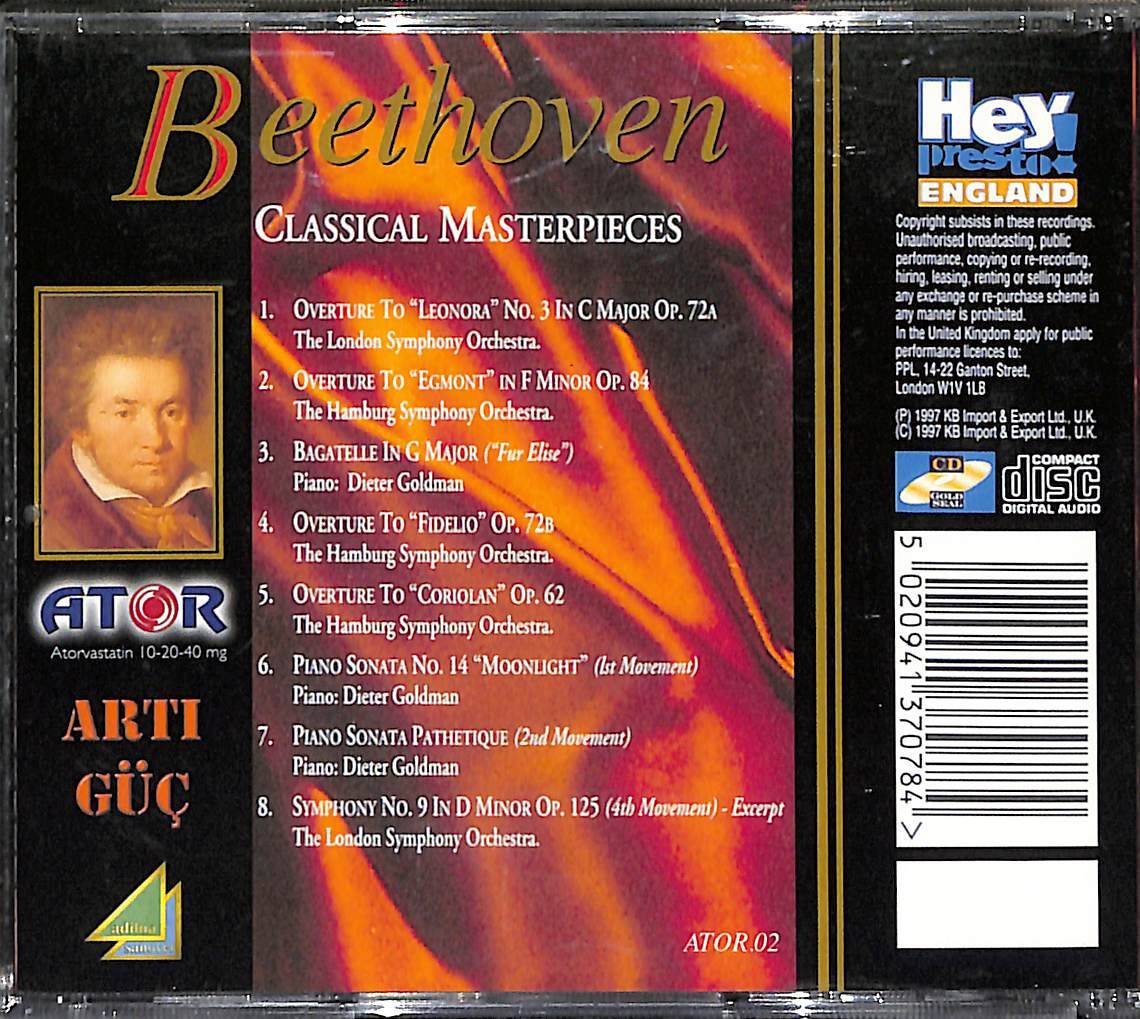 Beethoven - Classical Masterpieces CD (İkinci El) CD4555 - 2