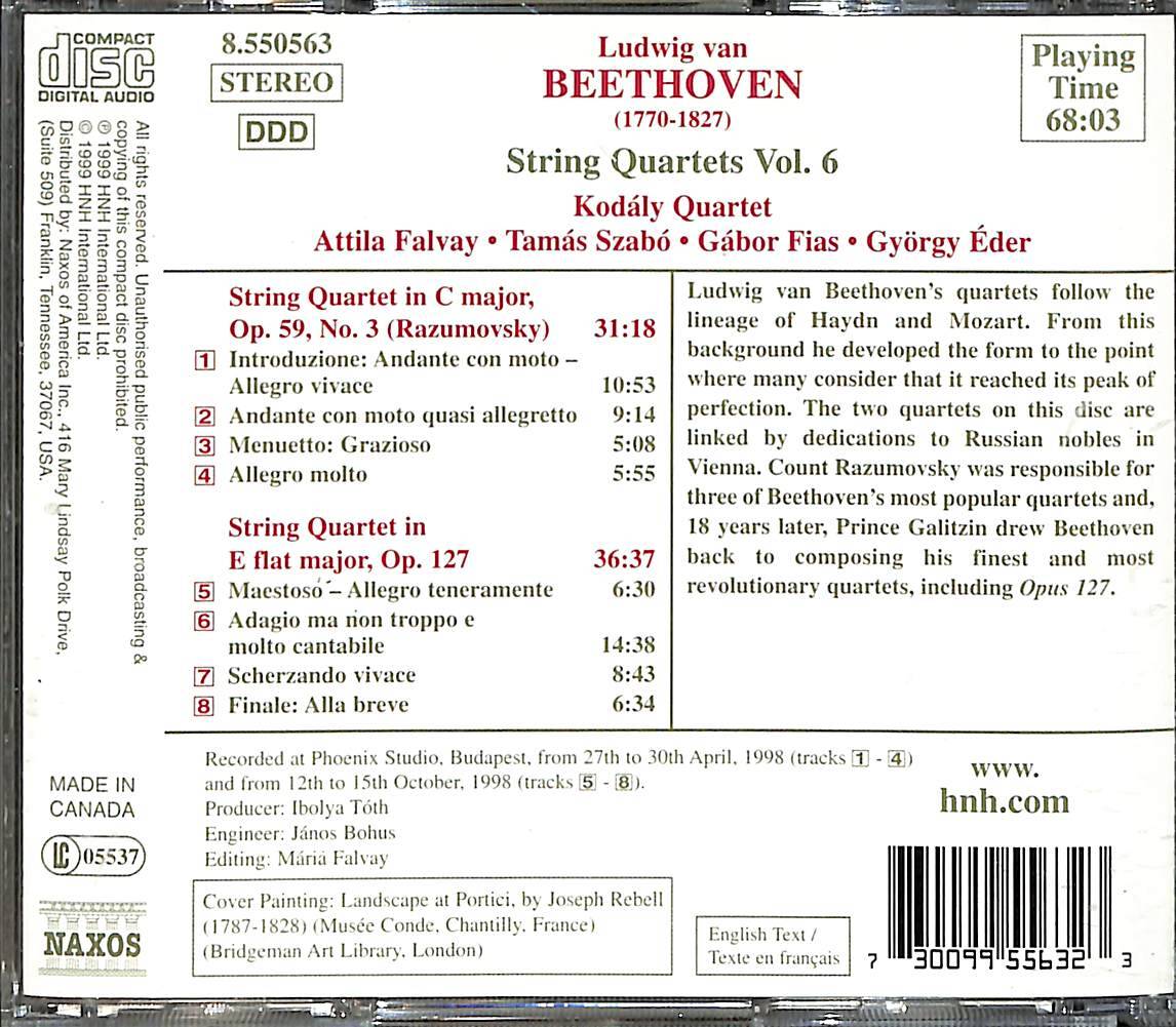 Beethoven: String Quartets, Vol. 6 CD (İkinci El) CD4760 - 2
