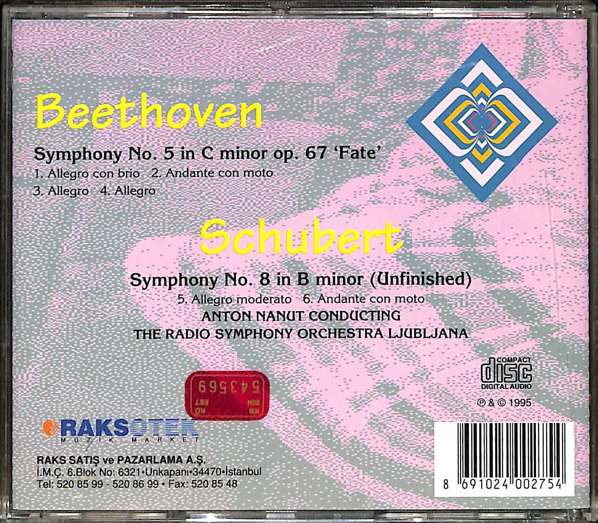 Beethoven Symphony No.5 Fate Schubert Symphony No.8 (Unfinished) CD (İkinci El) CD5082 - 2