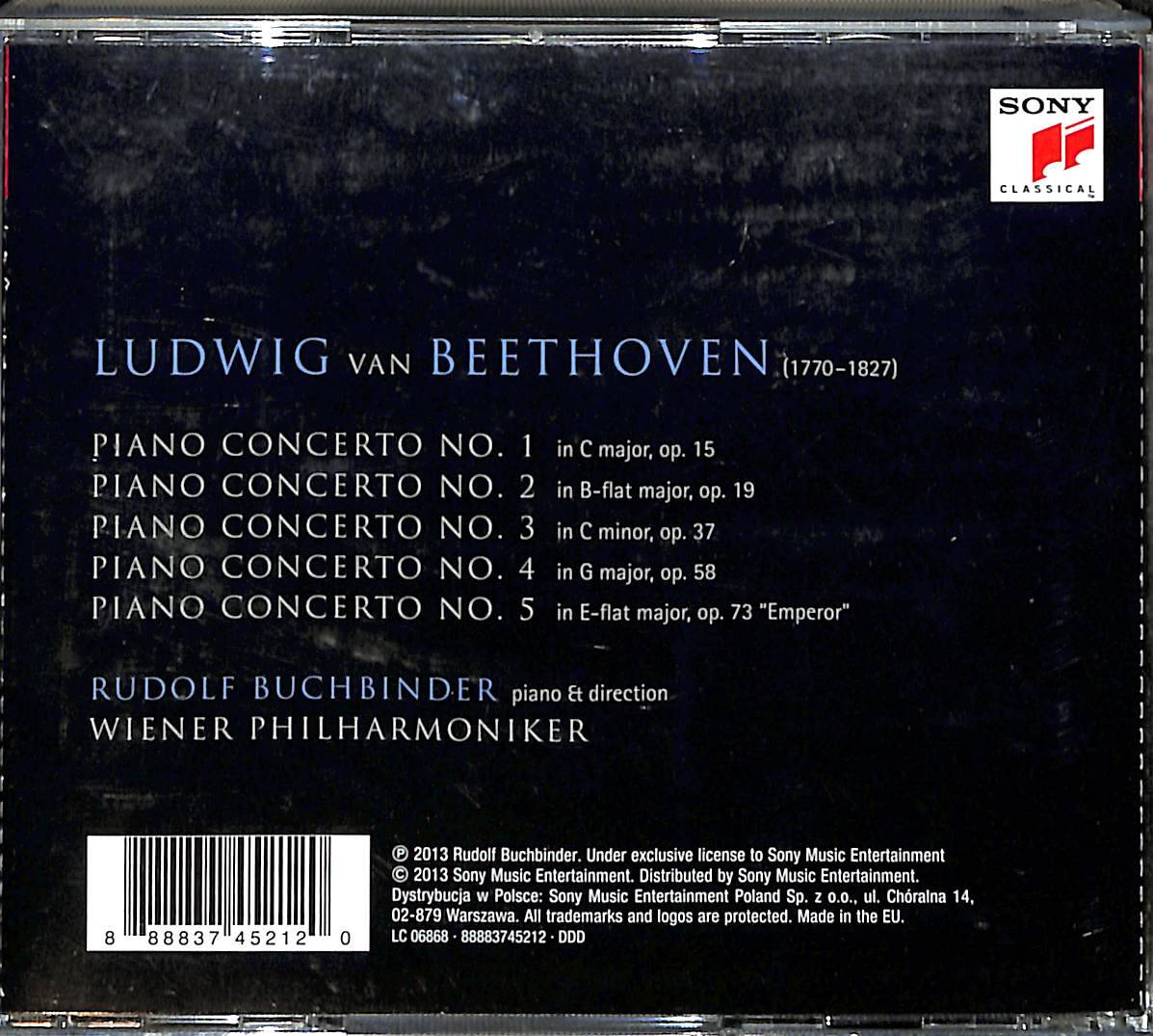 Beethoven: The Five Piano Concertos / Rudolf Buchbinder / Wiener Philharmoniker CD (İkinci El) CD4508 - 2