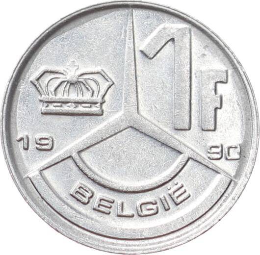 Belçika 1 Frank 1990 ÇT+ Baudouin I - Belgie (Hollandaca) YMP11004 - 1