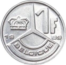 Belçika 1 Frank 1989 ÇÇT+ Baudouin I - Belgique (Latince ) YMP11003 - 1