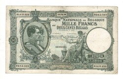 Belçika 1000 Frank / 200 Belgas 1928 ÇÇT YKP8238 - 3
