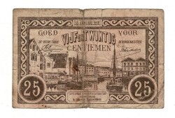 Belçika 25 Centimes 1918 *Stad Lier* Temiz YKP8248 - 1