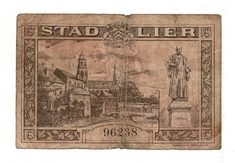 Belçika 25 Centimes 1918 *Stad Lier* Temiz YKP8248 - 2