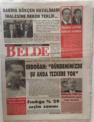 Belde Gazetesi 11 Temmuz 2007 - Fındığa % 29 Seçim Zammı GZ22696 - 1