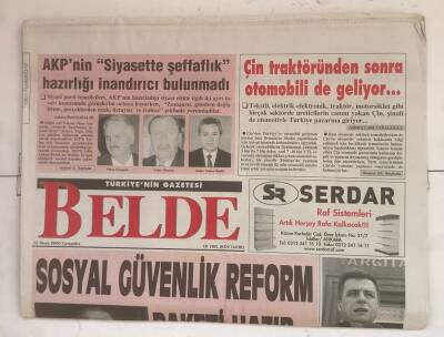 Belde Gazetesi 12 Nisan 2006 - Çin Traktöründen Sonra Otomobili de Geliyor... GZ8378 - 1
