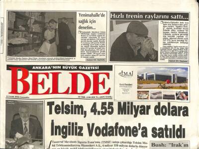 Belde Gazetesi 14 Aralık 2005 - Telsim , 4.55 Milyar Dolara İngiliz Vodafonea Satıldı GZ96753 - 1