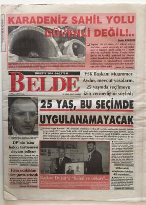 Belde Gazetesi 15 Mayıs 2007 - 25 Yaş Bu Seçimde Uygulanamayacak GZ28056 - 1