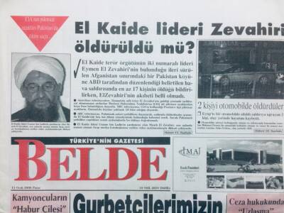 Belde Gazetesi 15 Ocak 2006 - El Kaide Lideri Zevahiri Öldürüldü Mü? GZ41622 - 1
