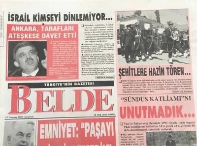 Belde Gazetesi 15 Temmuz 2006 Sündüs Katliamını Unutmadık GZ30845 - 1