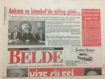 Belde Gazetesi 19 Şubat 2006 - Barodan Erdoğanın Sözlerine Tepki GZ47788 - 1
