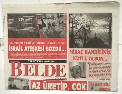 Belde Gazetesi 20 Ağustos 2006 - İsrail Ateşkesi Bozdu... GZ8028 - 1
