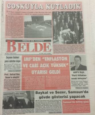 Belde Gazetesi 20 Mayıs 2007 - Baykal Ve Sezer Samsunda Gövde Gösterisi Yapacak GZ47787 - 1