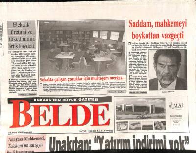 Belde Gazetesi 22 Aralık 2005 - Saddam , Mahkemeyi Boykottan Vazgeçti , Britney Spears , US Weekly Aleyhine Dava Açtı GZ92545 - 1