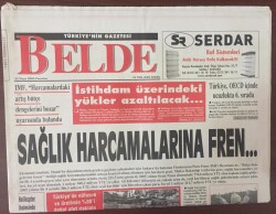 Belde Gazetesi 22 Mayıs 2006 - Sağlık Harcamalarına Fren GZ6997 - 1