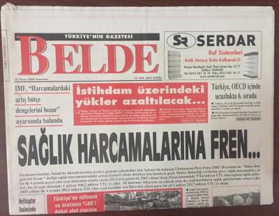 Belde Gazetesi 22 Mayıs 2006 - Sağlık Harcamalarına Fren GZ6997 - 1