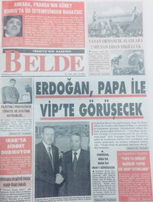 Belde Gazetesi 26 Kasım 2006 - Erdoğan Papa İle Vip Te Görüşecek GZ40798 - 1