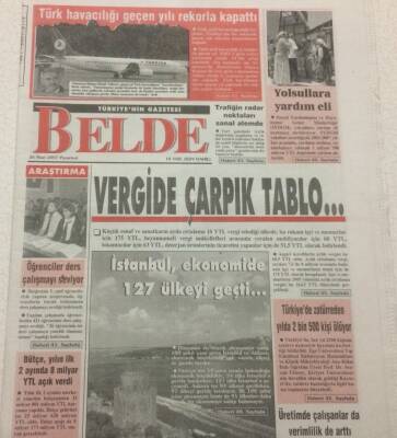 Belde Gazetesi 26 Mart 2007 - Vergide Çarpık Tablo GZ47786 - 1