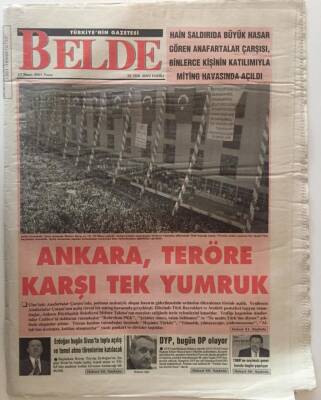 Belde Gazetesi 27 Mayıs 2007 - Ankara Teröre Karşı Tek Yumruk GZ22700 - 1