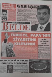 Belde Gazetesi 28 Kasım 2006 -Türkiye Papanın Ziyaretine Kilitlendi GZ14008 - 2