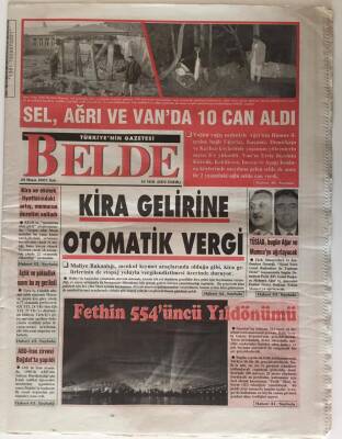 Belde Gazetesi 29 Mayıs 2007 - Kira Gelirine Otomatik Vergi , Fethin 554üncü Yıldönümü GZ28062 - 1