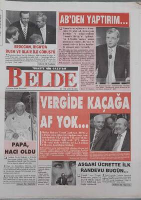 Belde Gazetesi 30 Kasım 2006 - Papa, Hacı Oldu GZ14012 - 2
