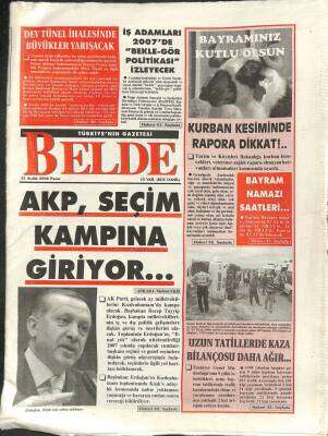Belde Gazetesi 31 Aralık 2006 - Madonnadan Yılbaşı Konseri - Nazım Hikmetin Kaçış Hikayesi İlk Kez Toplumsal Tarihte!... GZ109411 - 1