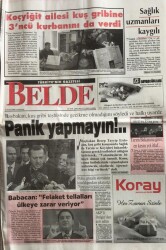 Belde Gazetesi 7 Ocak 2006-Recep Tayyip Erdoğan Kuş Gribi Konusunda Uyardı GZ45009 - 2