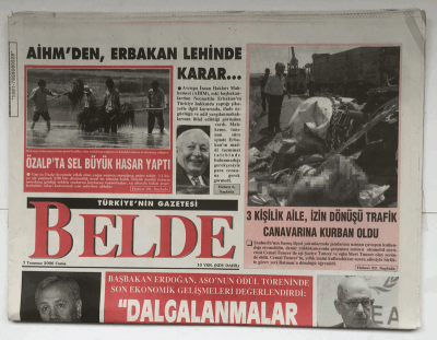 Belde Gazetesi 7 Temmuz 2006 - İsrailin , Gazzedeki Saldırıları Yoğunlaştı GZ5290 - 2