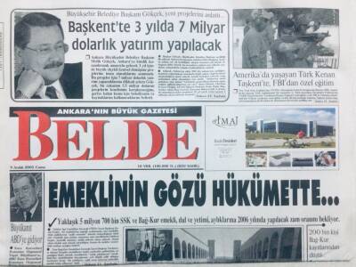 Belde Gazetesi 9 Aralık 2005 - Emeklinin Gözü Hükümette GZ42965 - 1