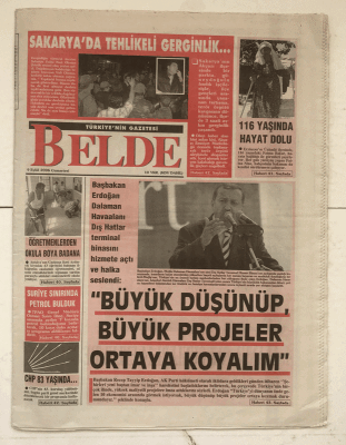 Belde Gazetesi 9 Eylül 2006 - Suriye Sınırında Petrol Bulduk GZ7756 - 1