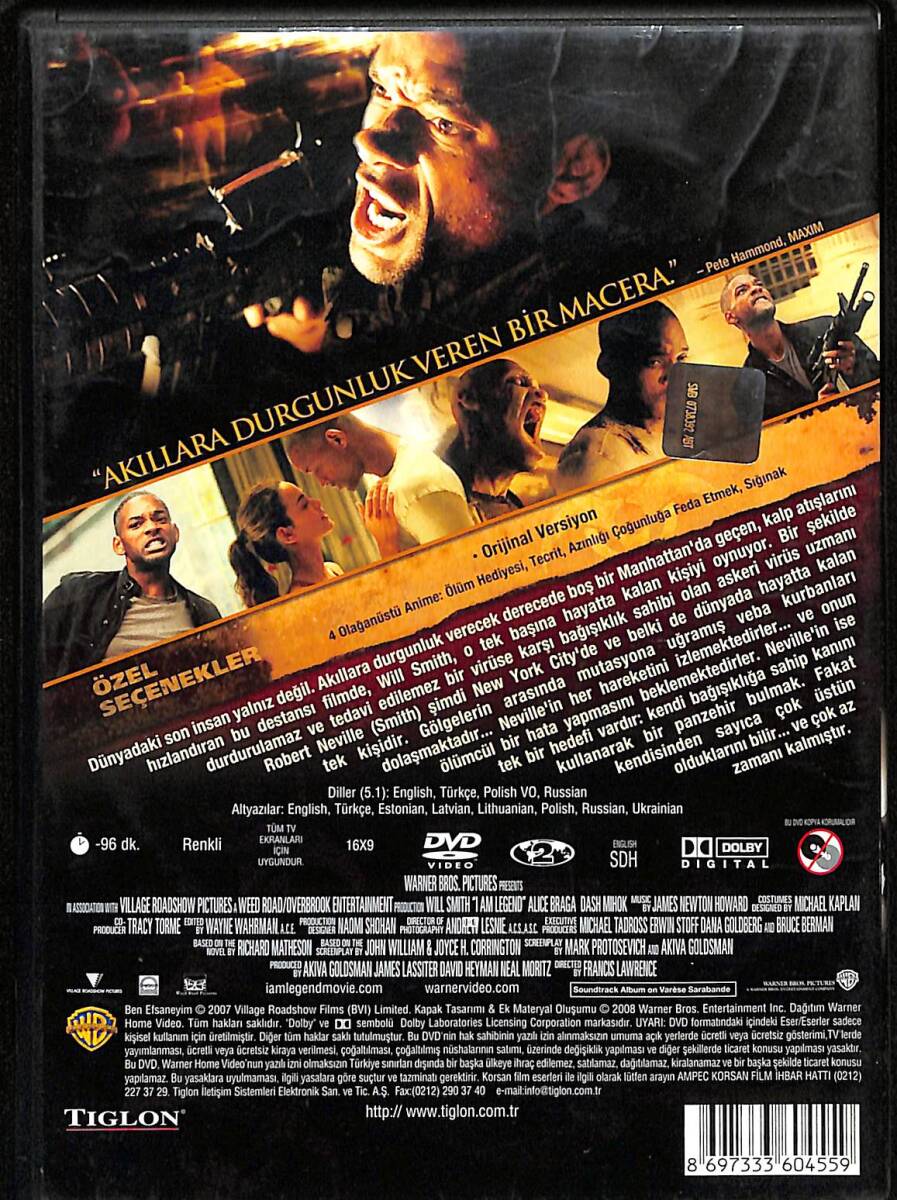 Ben Efsaneyim DVD Film (İkinci El) DVD2468 - 2