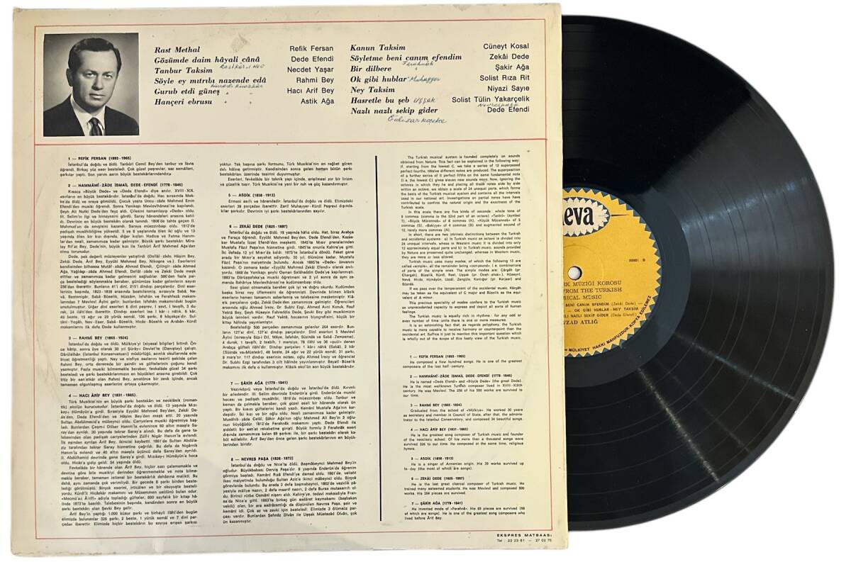 Nevzad Atlığ - Klasik Türk Müziği Korosu ( Neva Plak ) LP Plak (10/8) PLK25571 - 2