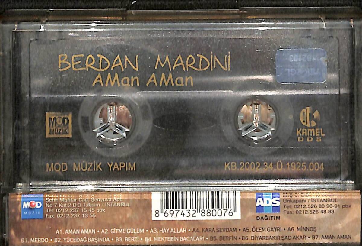 Berdan Mardini - Aman Aman Kaset (İkinci El) KST29106 - 2