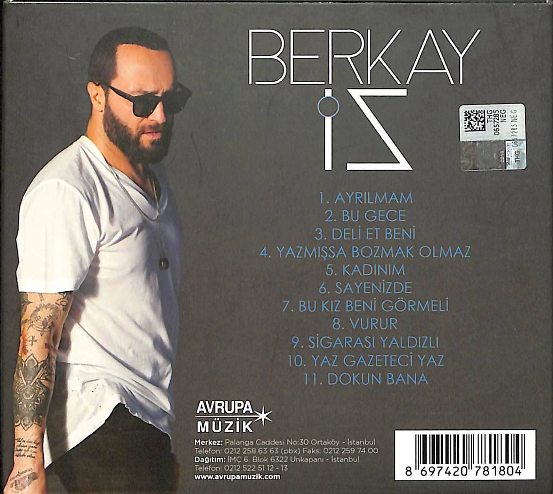 Berkay - İz CD (İkinci El) CD3915 - 2