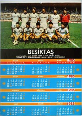 Beşiktaş 1985 Yılı Büyük Boy Takvimi (35x50cm) KRT11105 - 1