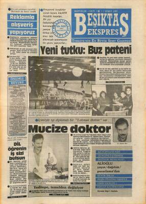 Beşiktaş Ekspres Gazetesi 1-7 Şubat 1987 - Beşiktaşın En Büyük Oteline Hilton El Attı GZ119195 - 1