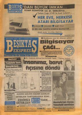 Beşiktaş Ekspres Gazetesi 22-28 Mart 1987 - Nehar Tüblekten Beşiktaş... GZ119202 - 1