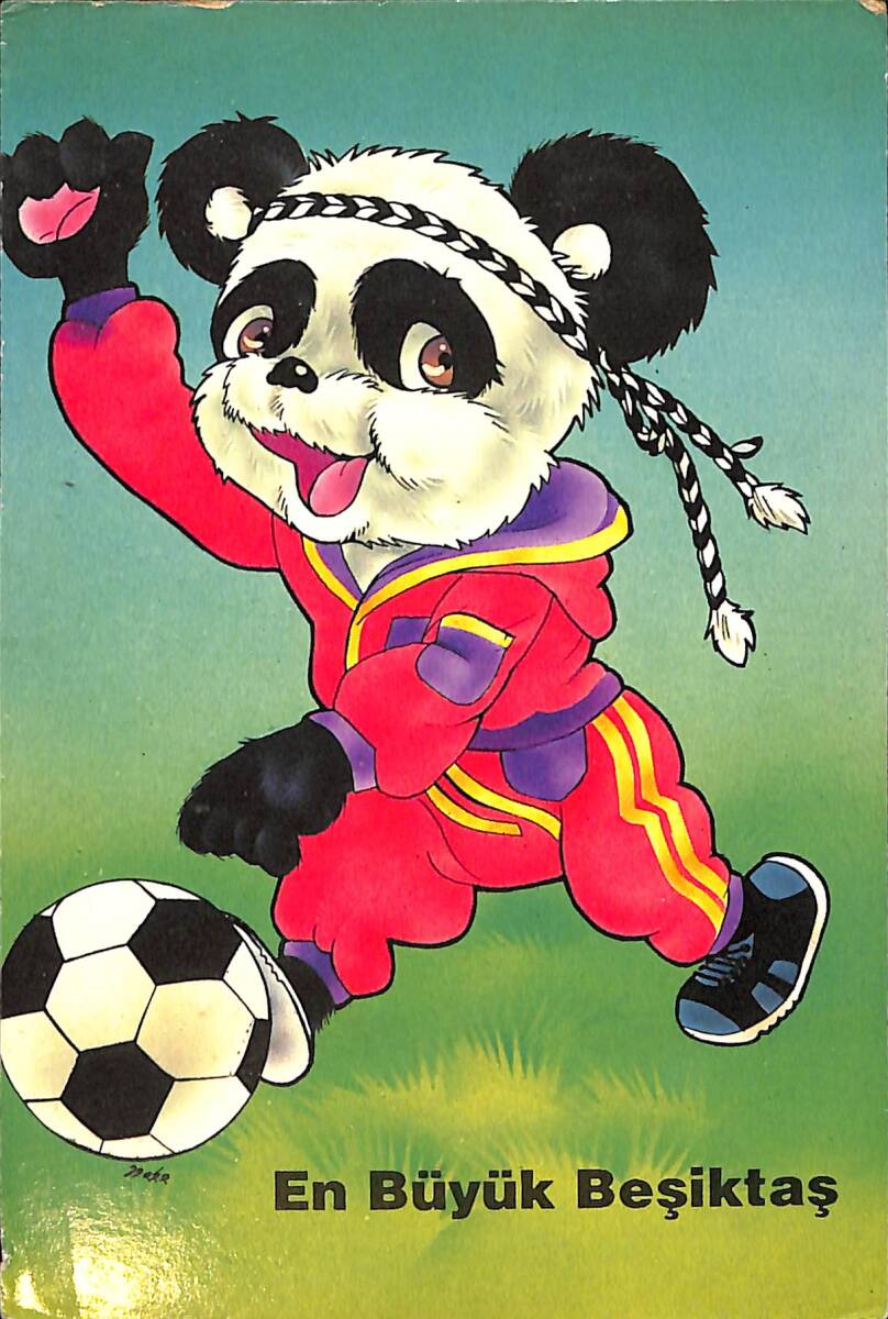 Beşiktaş Karikatür Kartpostal (Küçük Boy) KRT23441 - 1