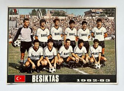 Beşiktaş Oyuncu Kadrosu 1982 - 1983 Kartpostal KRT11110 - Gökçekoleksiyon