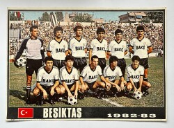 Beşiktaş Oyuncu Kadrosu 1982 - 1983 Kartpostal KRT19427 - Gökçekoleksiyon