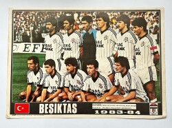 Beşiktaş Oyuncu Kadrosu 1983 - 1984 Kartpostal KRT19428 - Gökçekoleksiyon