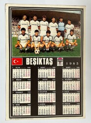 Beşiktaş Oyuncu Kadrosu Ve 1985 Takvimi Kartpostal KRT11104 - Gökçekoleksiyon