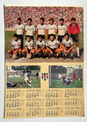Beşiktaş Oyuncu Kadrosu Ve 1985 Takvimi Kartpostal KRT11106 - Gökçekoleksiyon