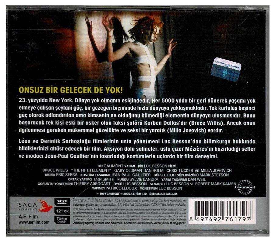 Beşinci Güç The The Fifth Element VCD Film VCD256 - 2
