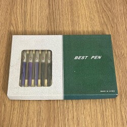 Best Pen Çin Malı Tükenmez Kalem Kutusunda 6 Adet 1980s AOB4816 - 4