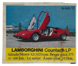 BİBİB bi-bib No 12 - LAMBORGHNI COUNTACH LP Sakız Kağıdı Stickers # SKZ1393(E) - 1
