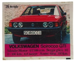 BİBİB bi-bib No 28 - VOLKSWAGEN Scirocco GTI Sakız Kağıdı Stickers # SKZ1396(E) - 3