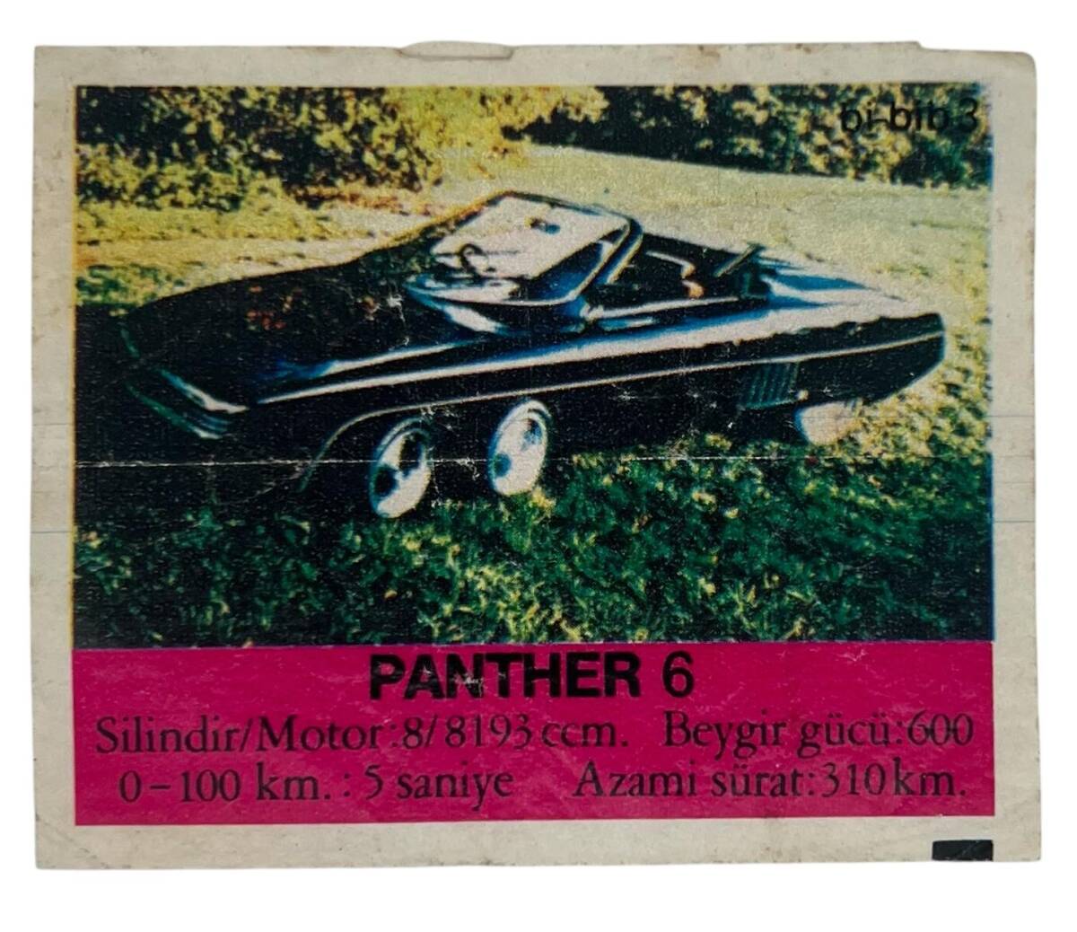 BİBİB bi-bib No 3 - PANTHER 6 Sakız Kağıdı Stickers # SKZ1390(E) - 1